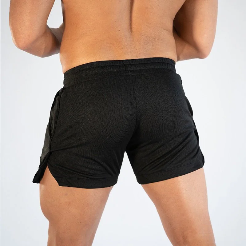 Muscleguy-Short de fitness en maille respirante à séchage rapide pour homme, short de musculation, pantalon de plage Sportedly Jogger, entraînement