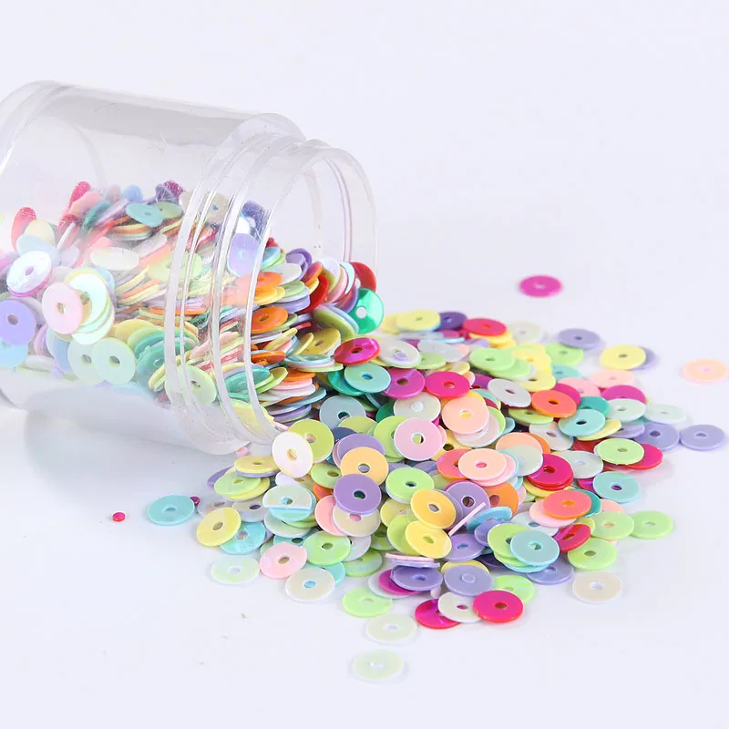 10g/Lot Size 2-6mm Flat Round PVC Loose Sequins Paillettes Sewing Wedding Craft Women Garments Accessories Kids Diy Material