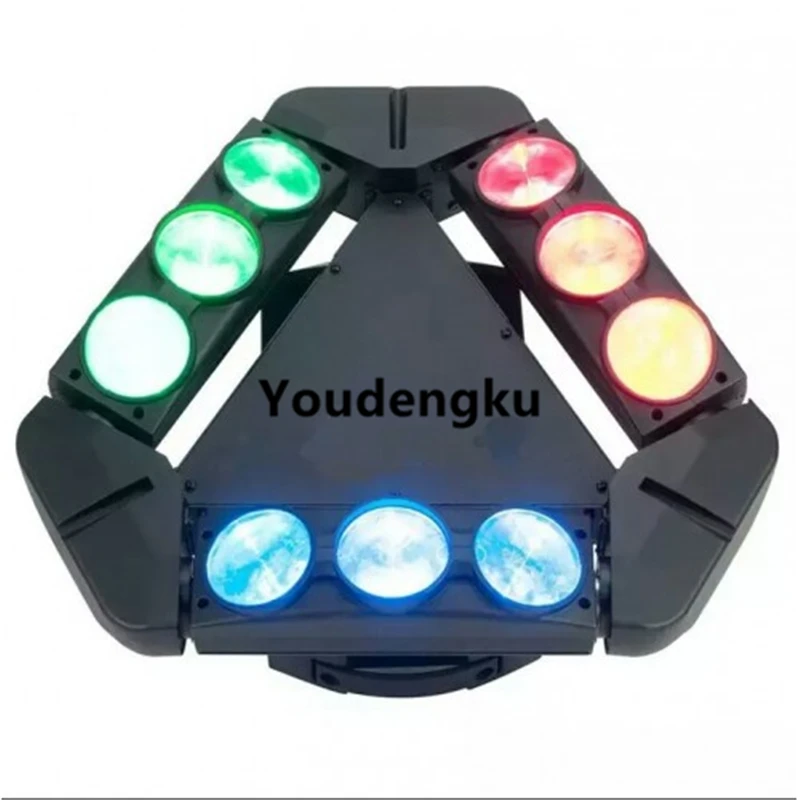 

6 pieces 9*12W RGBW 4in1 Triangle spider beam led disco light moving head led spider light