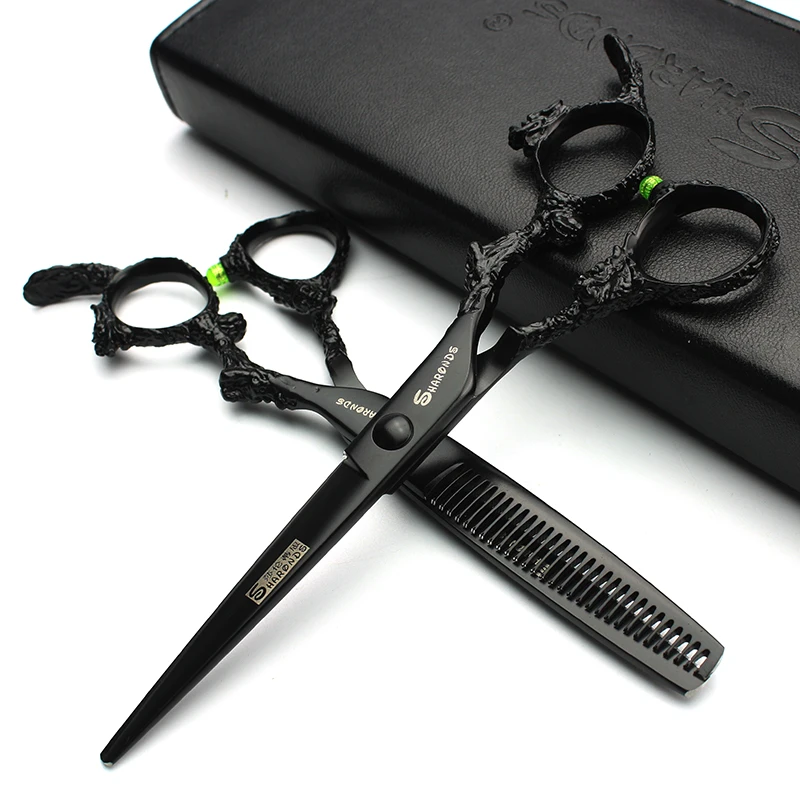 FAST Shipping!! professional hair cutting scissors 6 inch 440C  dragon handle high-grade barber hairdressing scissors