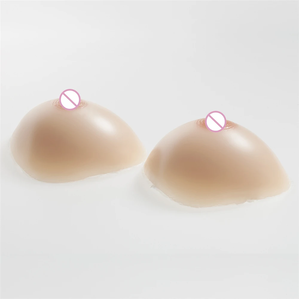 

800g/pair Triangle Breast Forms Crossdresser Drag Queen Transsexuals Mastectomy Boobs Enhancer Fake Silicone Breast 34C/36B