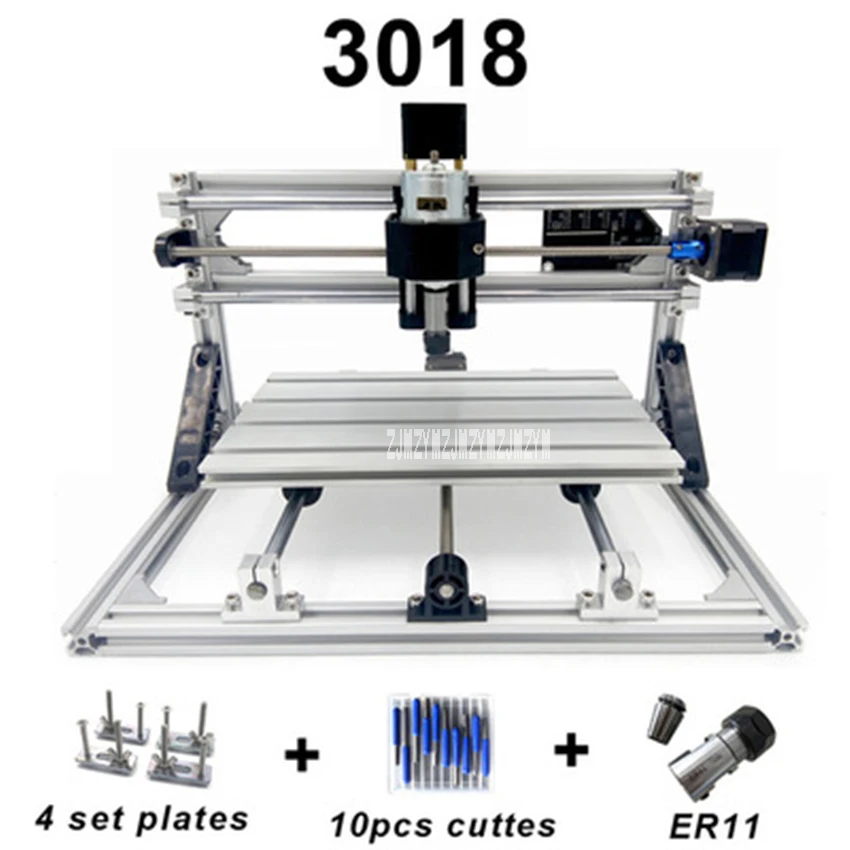 CNC3018 Engraving Machine Wood Router DIY Woodwork Tools Mini Milling Machine CNC Engraving Machine 110V-220V 100W  (300*180mm)