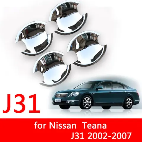 Для Nissan Teana J32 J31 L33 Altima хромированные чехлы на дверные ручки 2008 2012 2013 2014 2015 аксессуары наклейки Стайлинг автомобиля