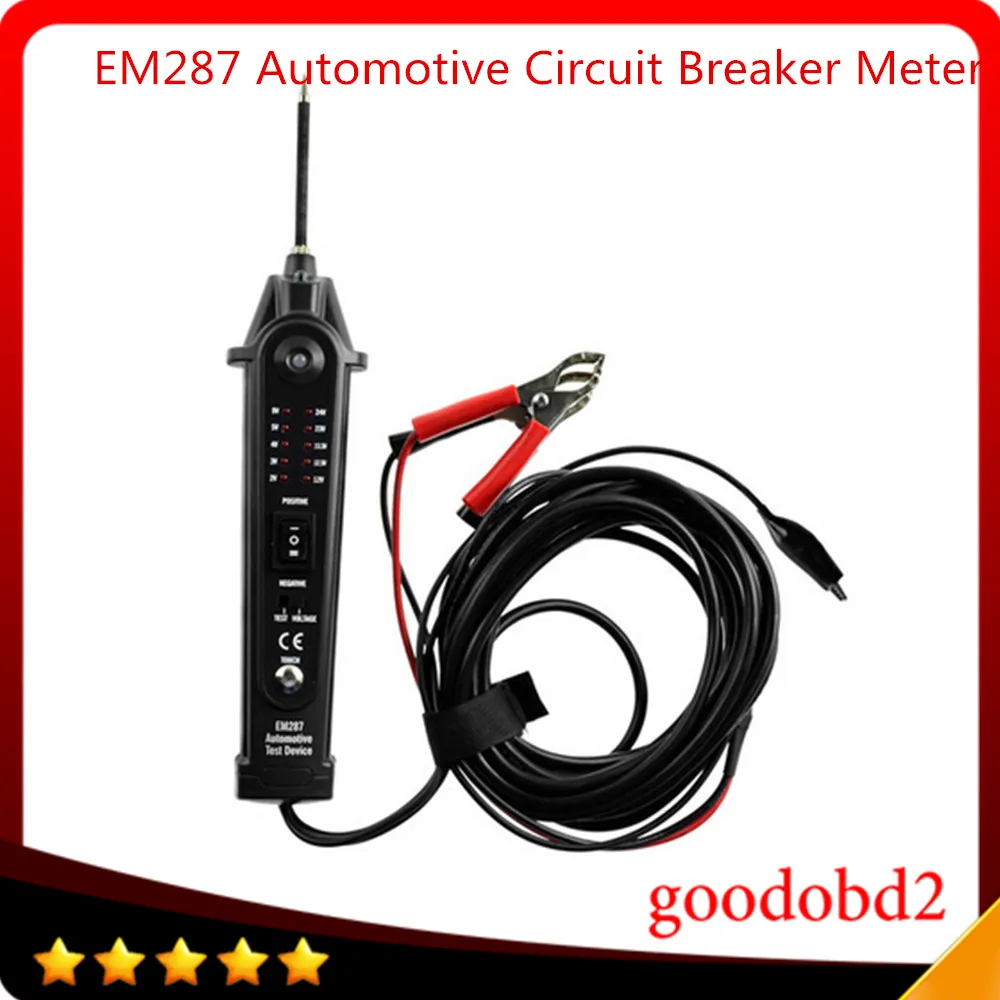 EM287 Automotive Circuit Breaker Meter Test Device Car Diagnostic Tester Measures dc voltage from 2V to 24V