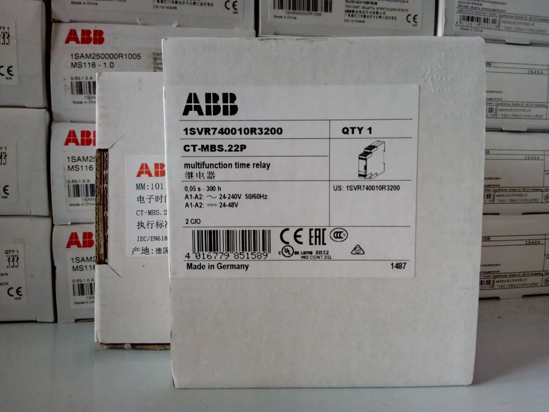 

ABB time relay CT-MBS.22P, 24-48VDC24-240VAC. Brand new original 1 piece