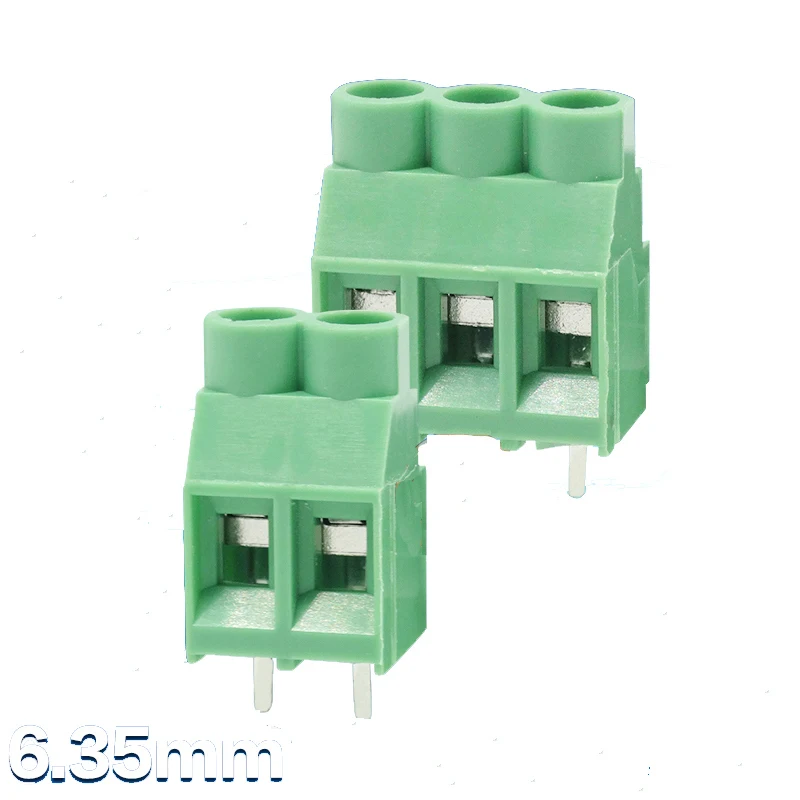 

3 poles 6.35mm / 0.25" PCB Screw Terminal Block Connector