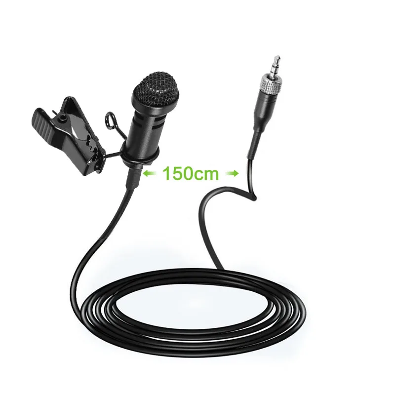 100PCS Pro Lavalier Lapel Stereo Cardioid Condenser Microphone For Sennheiser Wireless BodyPack Transmitter 3.5 mm Lockable Q103