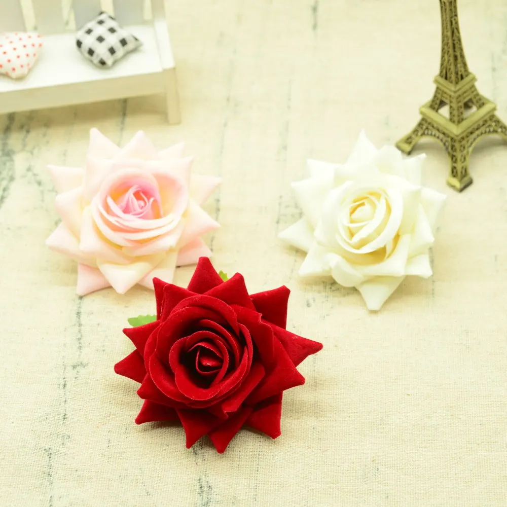 30/100PCS Hochwertige Künstliche Blumen Festival Auto Dekoration Hochzeit Braut Zubehör DIY Kunst Kranz Geschenk Seide Rosen – Detail 2
