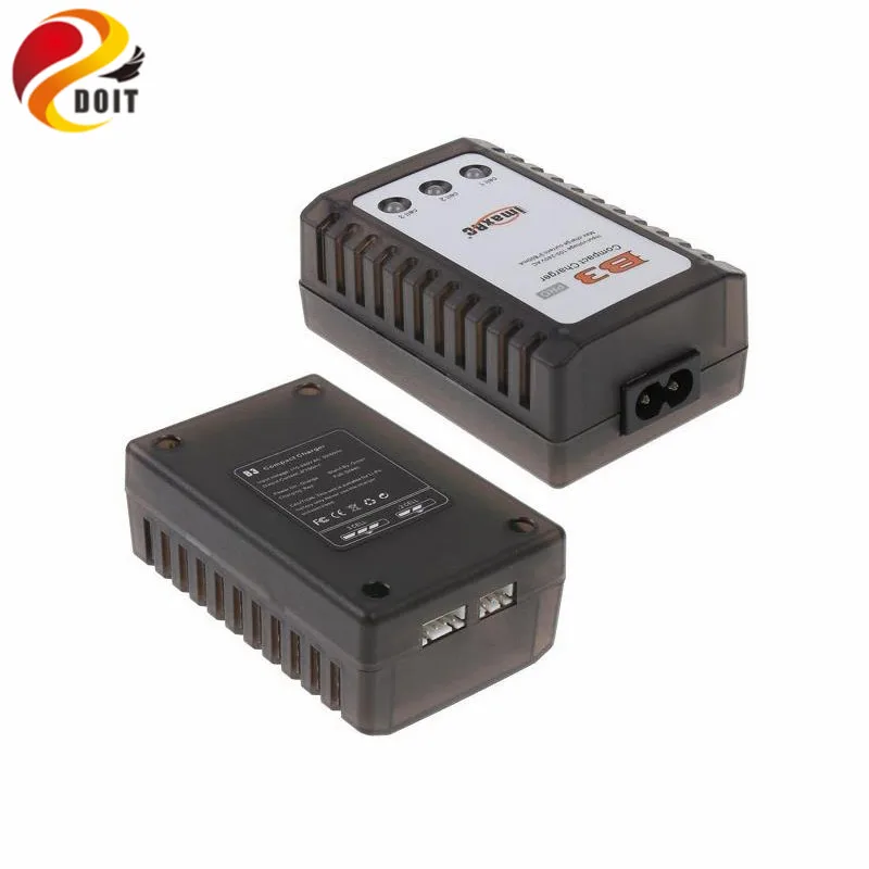 Carregador B3 com plugue UE para bateria de lítio de aeronave modelo 7,4 V a 11 V, 2 s, 3 s Carregador de equilíbrio B3 simples O adaptador de energia