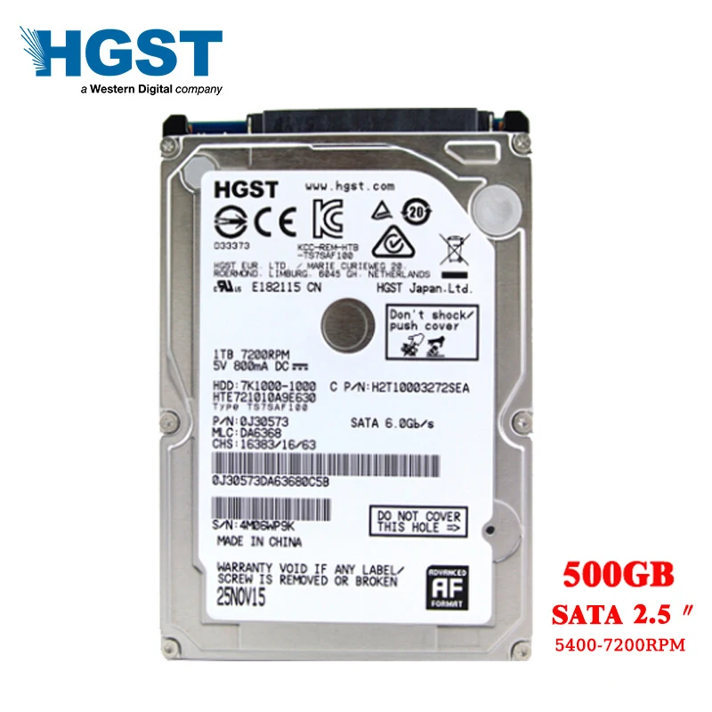 Original Disassembled USED Hard Drive For HGST Hitachi Brand LaptopPC 2.5 \