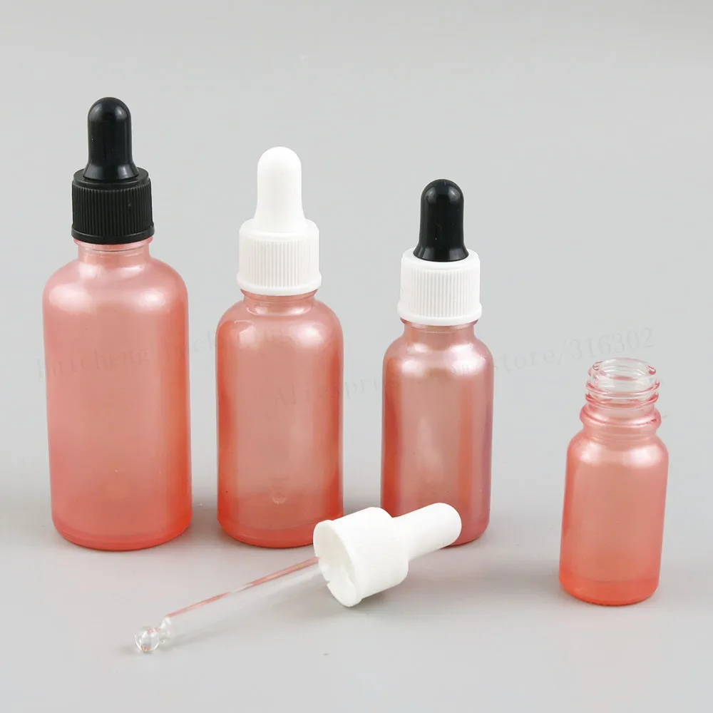 

200 x Pink Glass Dropper Bottles 1oz Essential Oil Glass Piepette Dropper Container 10ml 30ml 50ml 100ml