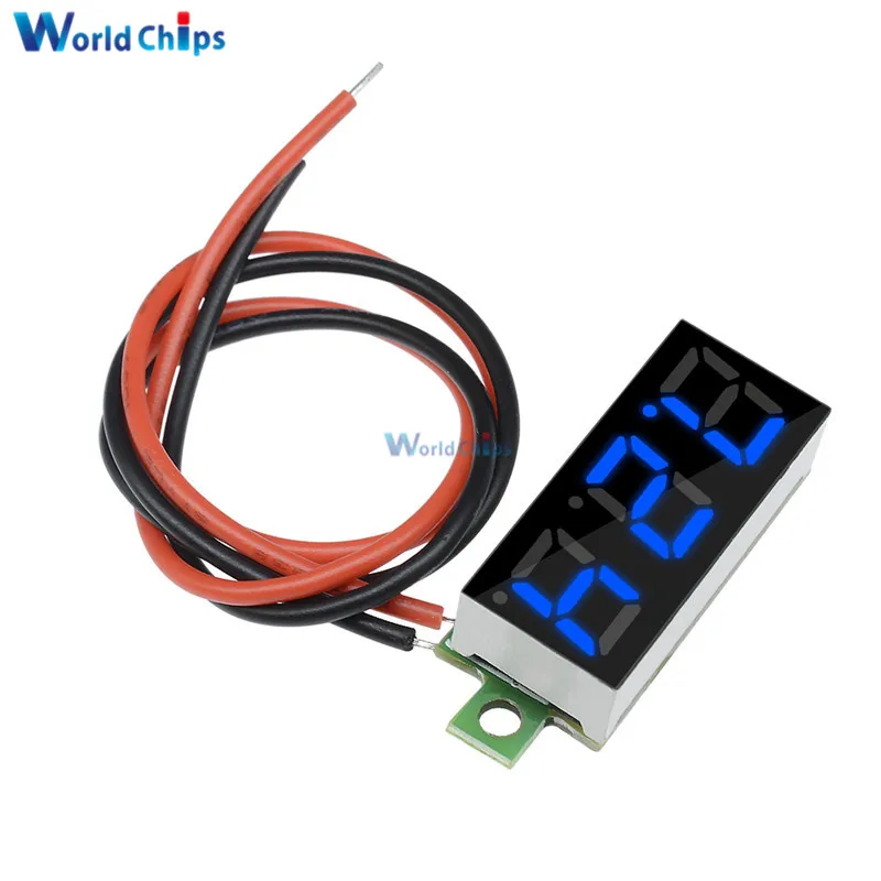 New Arrival 0.28 Inch 2.5V-30V Mini Digital Voltmeter Voltage Tester Meter Blue LED Screen Electronic Parts Accessories 2 Wires