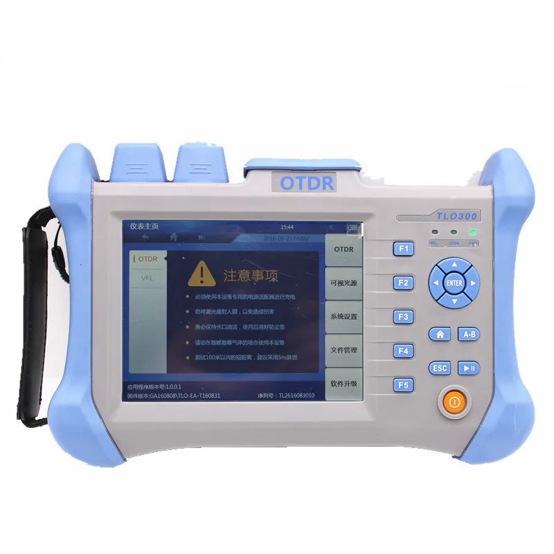 

English menu TLO-300-SM OTDR 60-120KM Touch Screen Optical Time Domain Reflectometer 1310/1550nm Integrated VFL OTDR