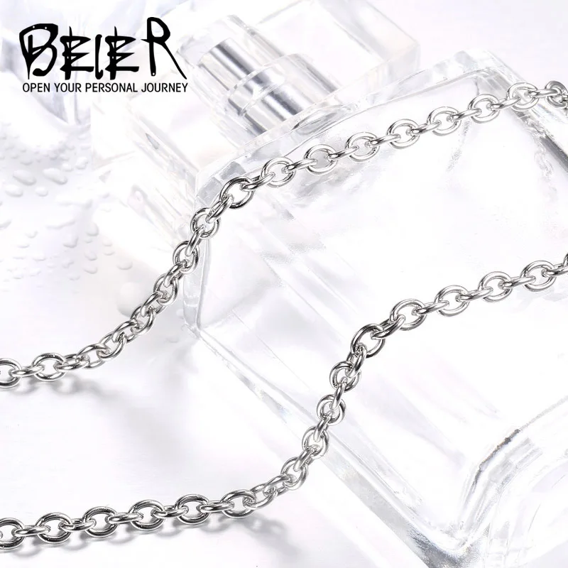 Beier stainless steel necklace twist 3mm/4mm trendy chain necklace boy man necklace chain BN1027