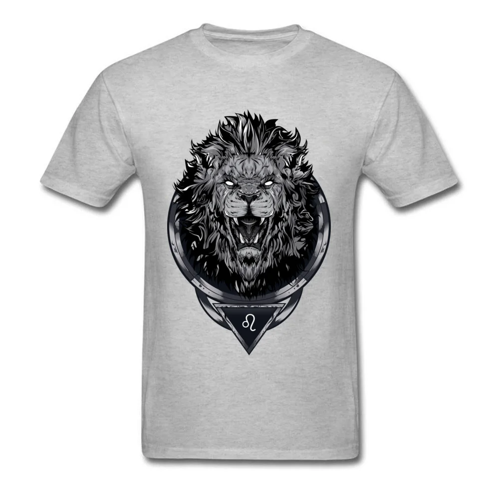 Crazy Lion Print Fashion Black Man's T-shirt Retro Style Cartoon Painting Design Father's Day Cool Gift Top Tee Shirt