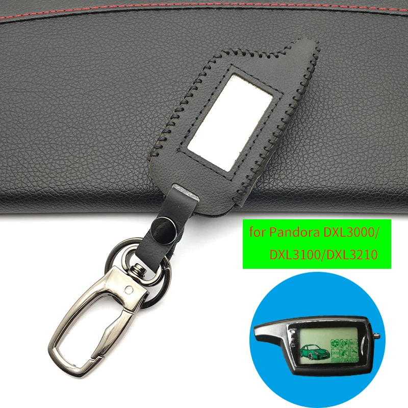 DXL 3000 Leather Key Chain Case for Car Alarm System PANDORA DXL3000 DXL3100/3170/3210/3250/3290 LCD Remote Key Chain