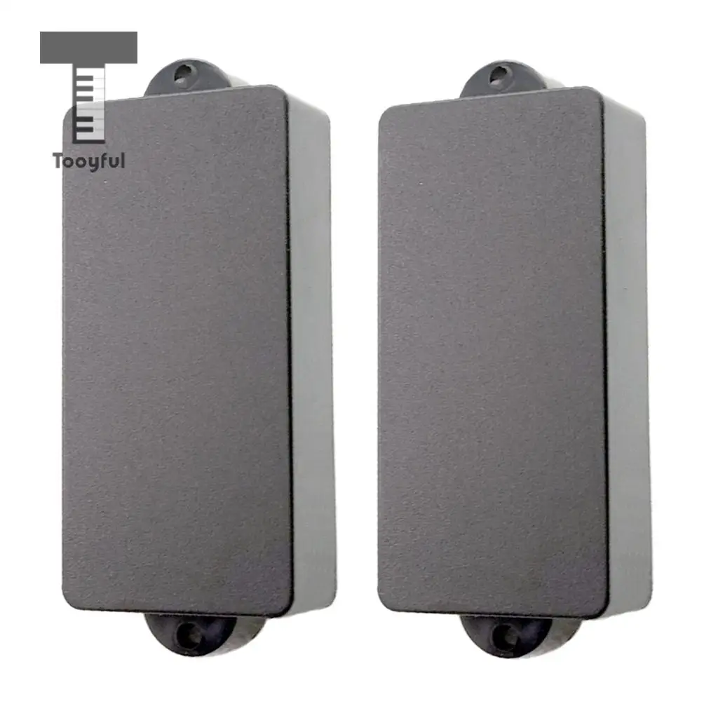 Tooyful 2Pcs Electric Bass Parts Sealed Pickup Cover No Hole for 4-String PB Bass Parts