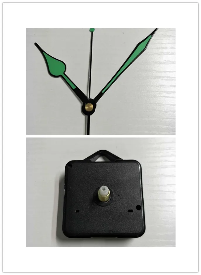 

100sets Quartz Clock Movement Shaft 18mm with Long Color Hands for DIY Wall Clock with hook