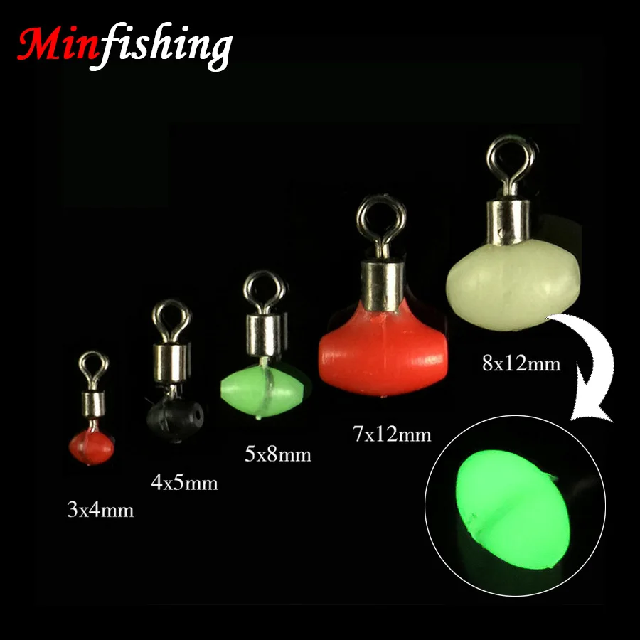 Minfishing 25pcs Fishing Swivels with fishing bead Rolling Swivels Fishing Hooks Connector Fishing Tackle