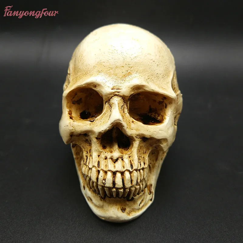 Halloween Decoration 3D Skull Silicone Mold Handmade Gypsum Candle Silicone Mold