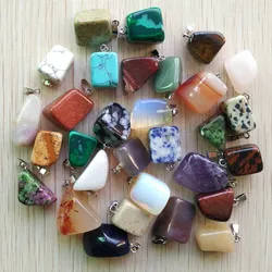 Wholesale 50pcs/lot 2023 hot selling trendy Assorted Natural stone Mixed Irregular shape pendants charms jewelry