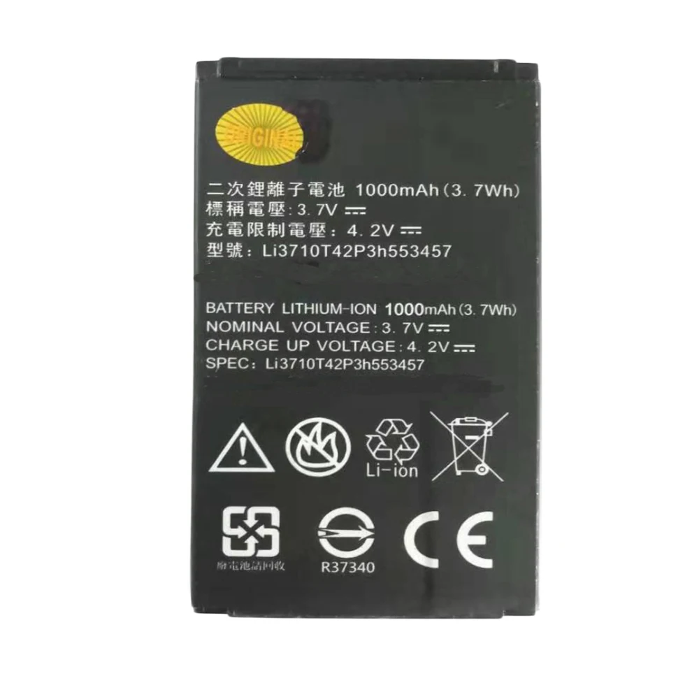 

10pcs/lot 3.7V 1000mAh Li3710T42P3h553457 Battery High Quality For ZTE N600 N600+ N606 Battery Backup Replacement