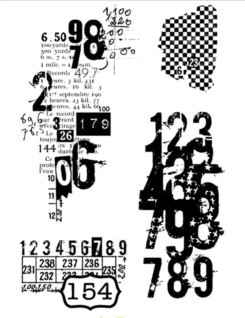 

Номер 6 прозрачный силиконовый штамп/печать для DIY скрапбукинга/фотоальбома декоративный прозрачный штамп M22