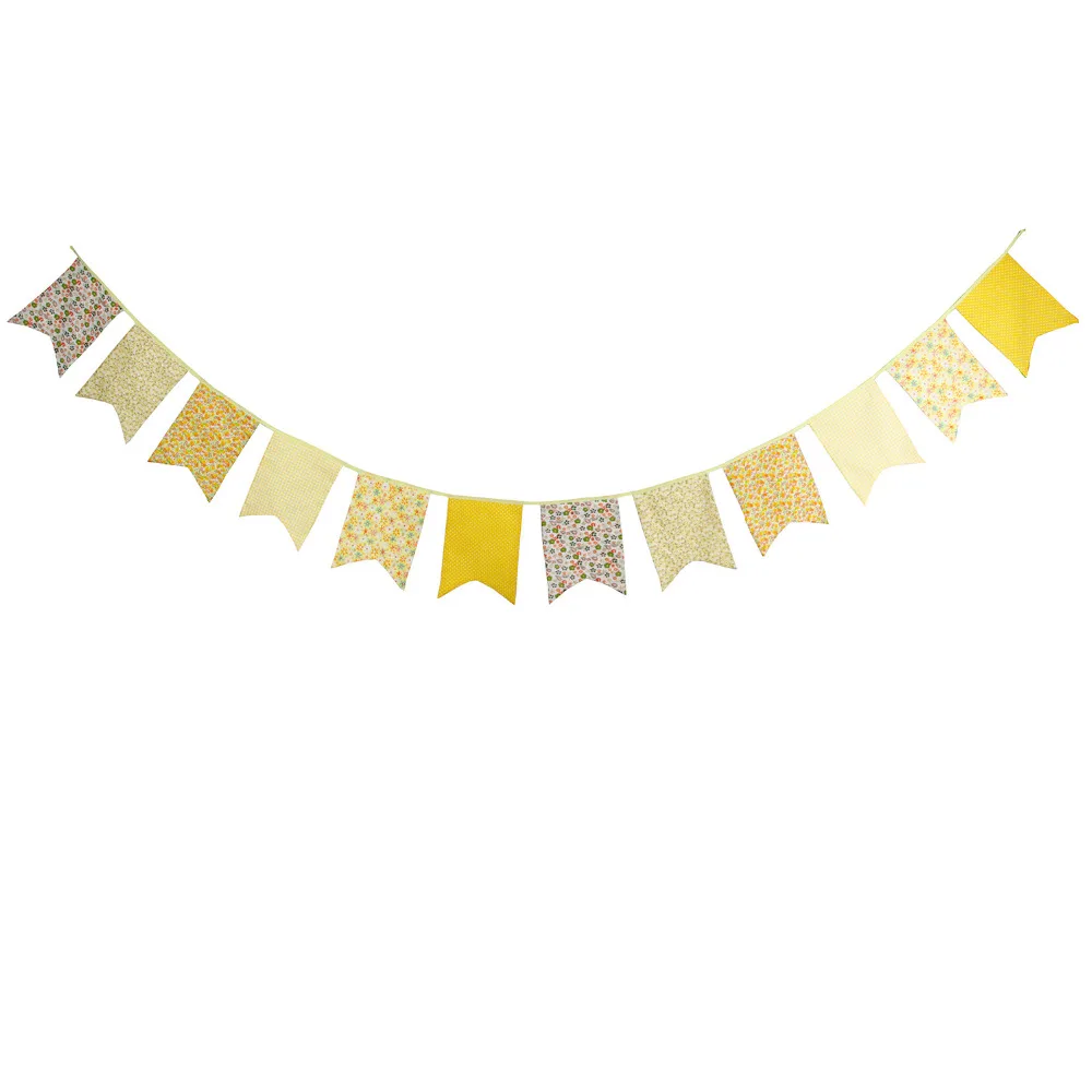 3.5M Multicolor tkanina trznadel 12 Fishtail flagi dekoracje weselne Banner Home Baby Shower Carnival Garland — zdjęcie 4