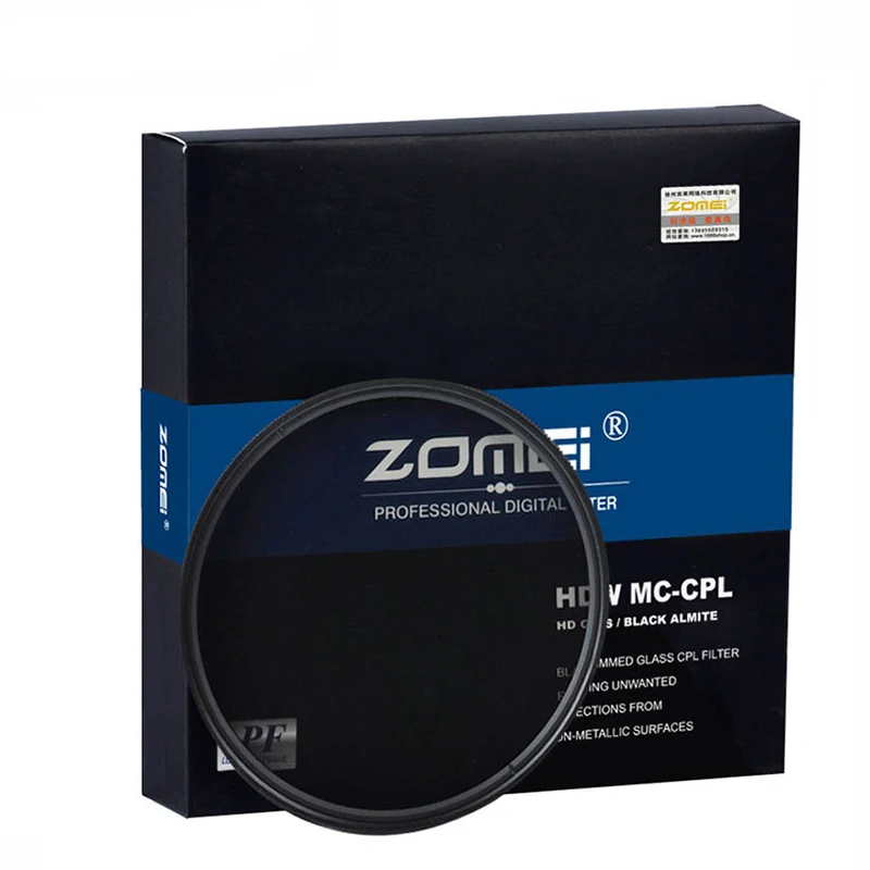 

Zomei52/55/58/62/67/72/77/82 Ultra Slim HD MC CPL Filter Circular Polarizer Filter for Canon Nikon Sony Pentax DSLR Lens