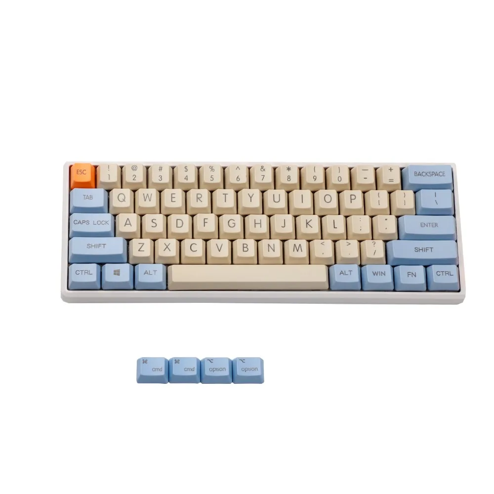 YMDK Godspeed Top Print Thick PBT Mac keys OEM Profile Keycaps Suitable For Standard ANSI 61 TKL 108 MX Mechanical Keyboard