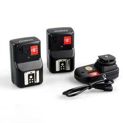 Andoer PT-04GY 4 Channels Wireless Remote Speedlite Flash Trigger 1 Transmitter and 2 Receivers for Canon Nikon Pentax Olympus