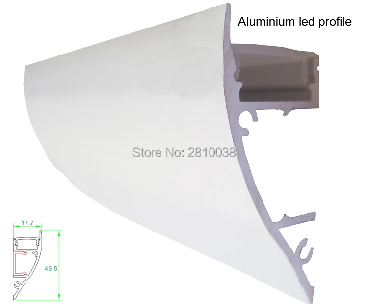 

10 X1 M Sets/Lot wall washer aluminium profile for led strips and Arc extrusion wall profile for wall up lamps