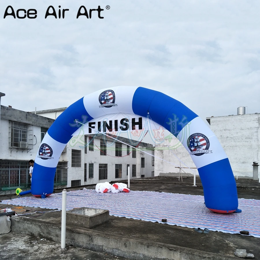 8x4m Top Quality Curved Inflatable Finish Start Line Game Arch Semicircular Sport Event Archway Gantry for USA on Sale