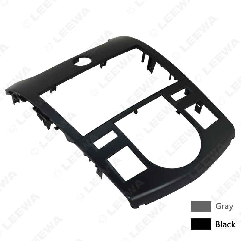 LEEWA Gray/Black Car Radio Fascia Frame For KIA Forte//Naza Forte Auto AC Dashboard Panel Trim OEM 2DIN Size Reinstallation