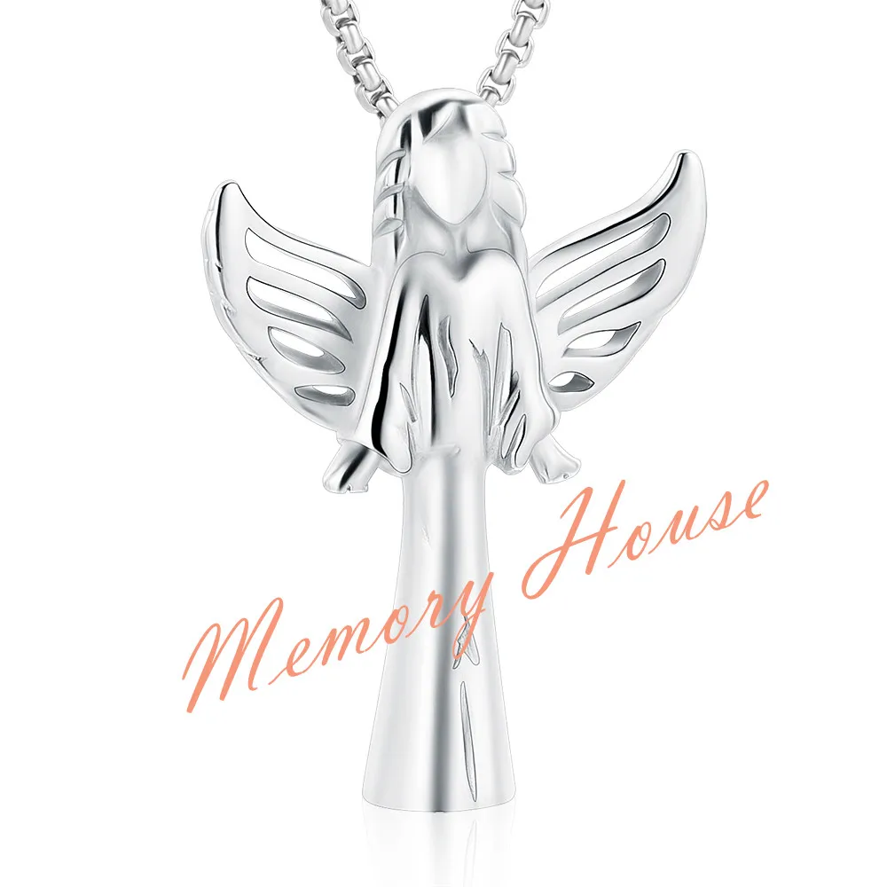 

JJ001 You Are My Angel Cremation Necklace Urn pendant For Women Memorial Jewelry Hold Ashes Of Loved One guardian angel pendant