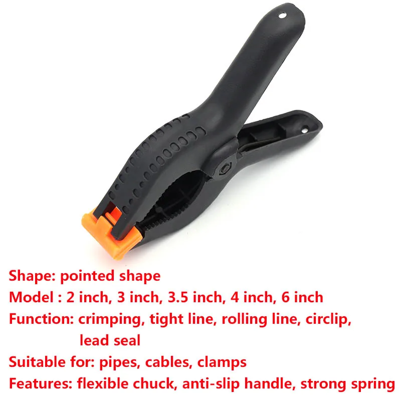 5pcs/set 2-6 inch Spring Clamps DIY Woodworking Tools Plastic Nylon Clamps For Woodworking Spring Clip Hand Tool Sets