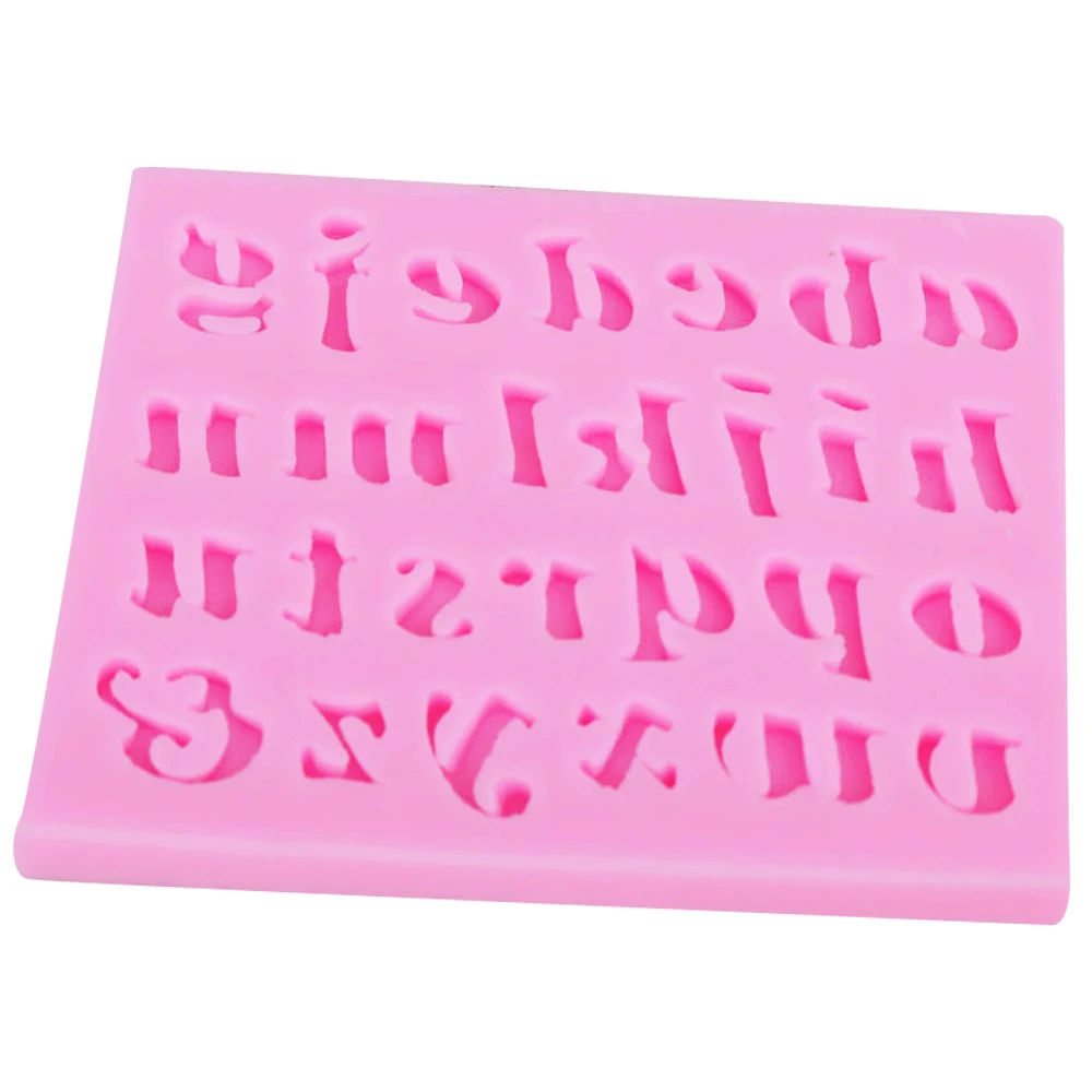 Byjunyeor M101 Lowercase Epoxy UV 26 English Letters Alphabet Shaped 3d Silicone Cake Fondant Mold Resin Decoration Clay