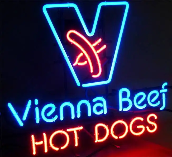 From Hot Dog Glass Neon Light Sign Beer Bar