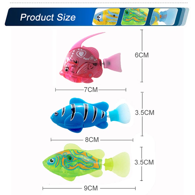 Flash Schwimmen Elektronische Haustier Fisch Bad Spielzeug für Kinder Kinder Badewanne Batterie Powered Schwimmen Roboter für Angeln Tank Dekoration