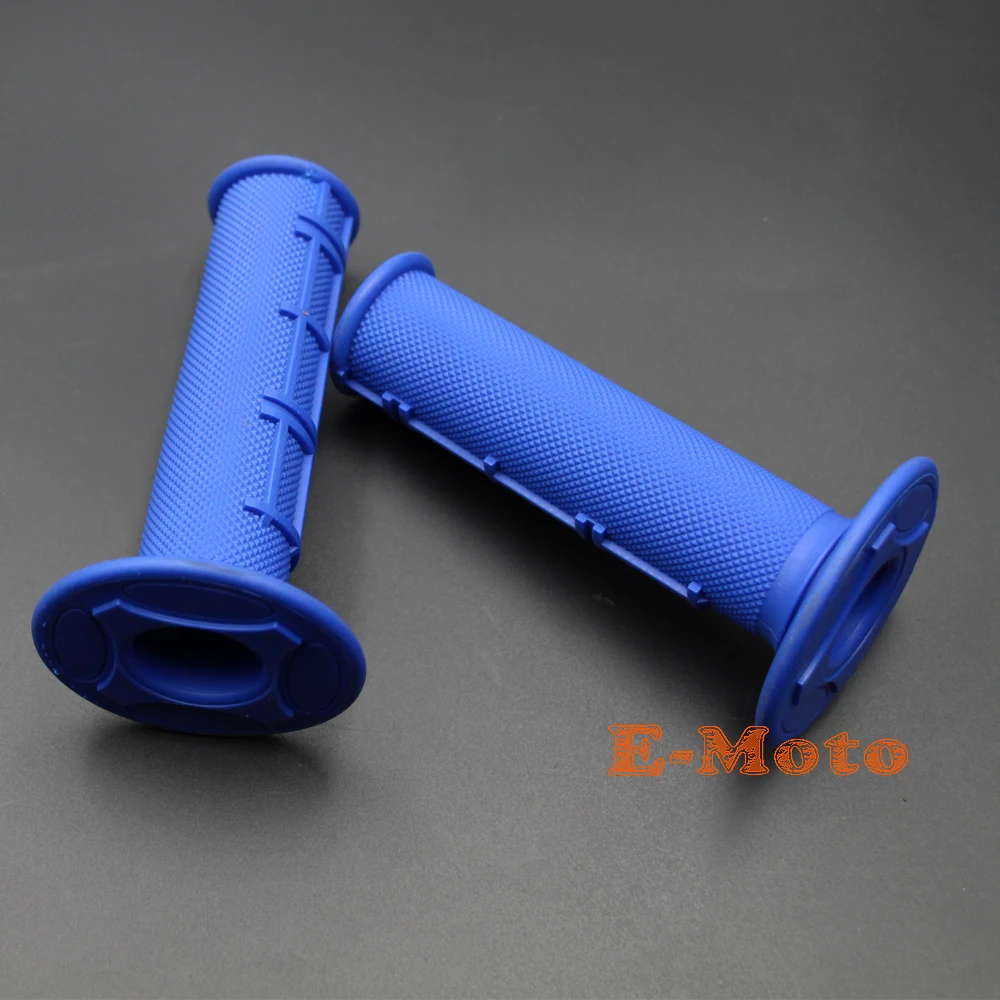 New MX HALF WAFFLE SOFT Grips Motocross Motorcycle Dirt Bike Grips MX SX OFF ROAD BLUE