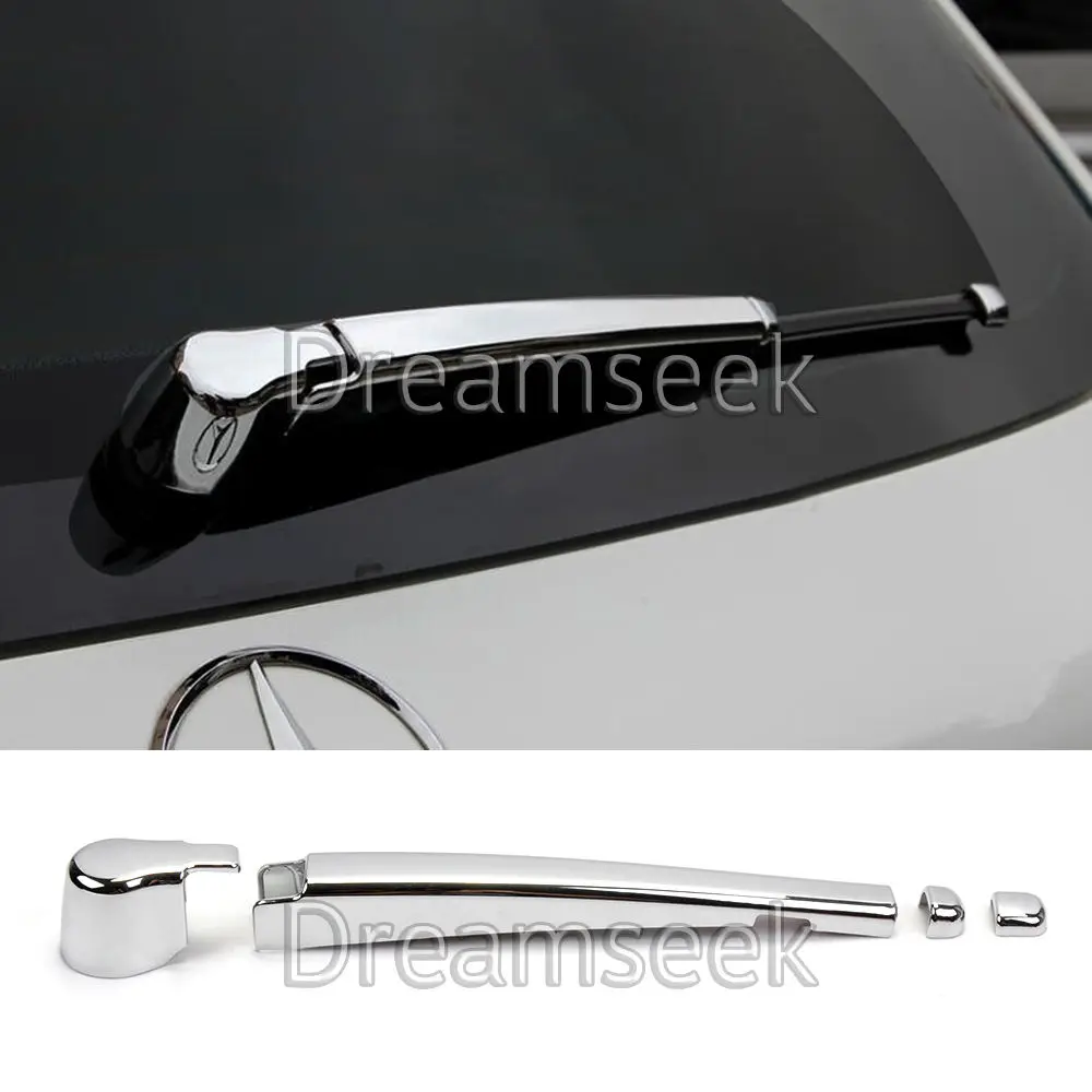 

Chrome Rear Window Rain Wiper Cover for Benz GLC Class 2015 2016 2017 2018 2019 Exterior Moldings Protection 4Pcs