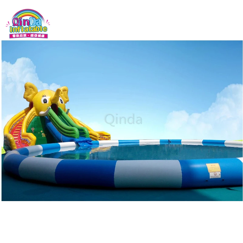 The best commercial outdoor giant inflatable water slide with pool