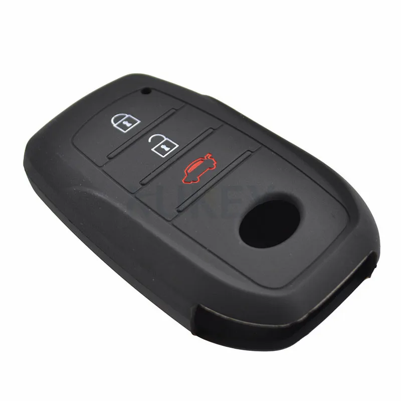 AX Silicone Remote Key Case Fob Shell Cover For Toyota Hilux Fortuner Land Cruiser Camry Skin Holder 3 Button 2016 2017 2018