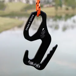 Outdoor Sky Tent Wind-rope Buckle Aluminum Alloy Hook-rope Fittings Luggage Buckle-hook edc tool gear hiking keychain