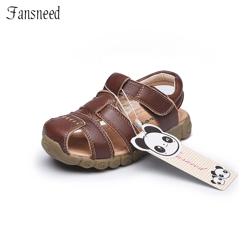 Children Shoes Summer Sandals Genuine Leather Quality Boys and Girls Beach Sandals  Cowhide Causal Kids Shoes