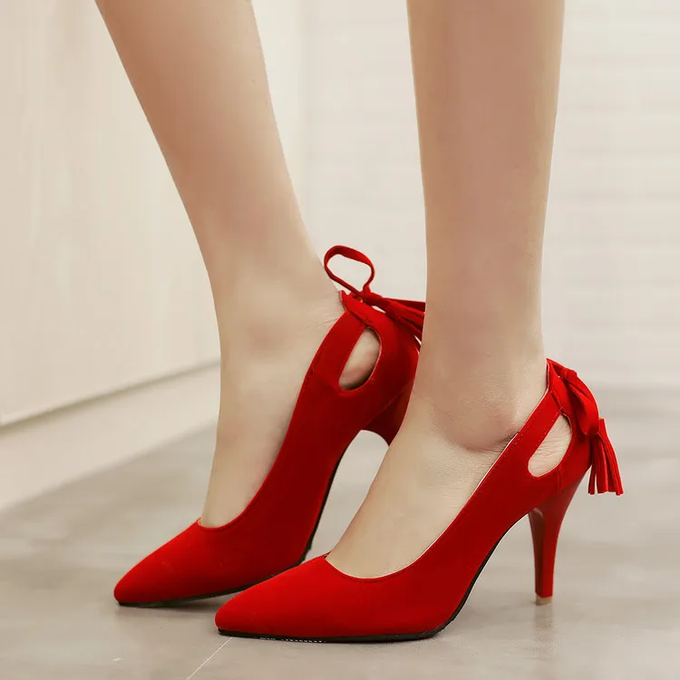 Big size 34-51 Shoes Woman 2017 New Arrival Wedding ladies high heel shoes Fashion Sweet Dress pointed toe Women Shoes Pumps E-8
