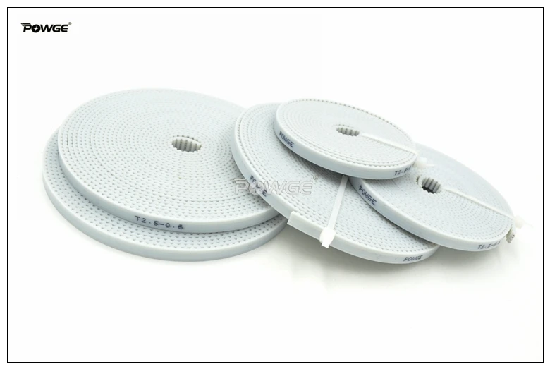 Imagem -05 - Powge Polia de Distribuição 100 Metros T2.5 pu com Terminais Abertos Largura = mm T2.5 Correia Fit T2.5 Polia de Distribuição para Impressora 3d Cnc Reprap