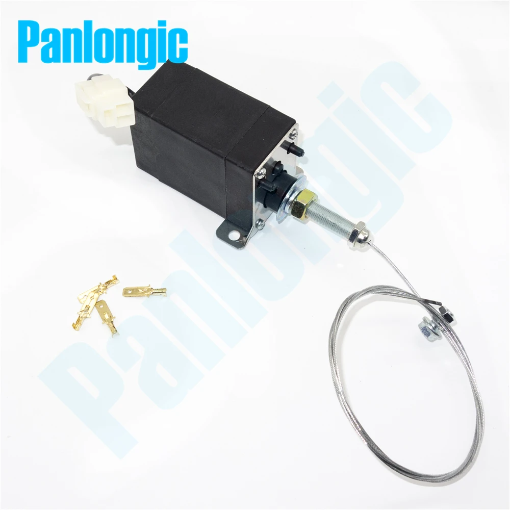 XHQ-PT 12V/24V Power On/Off Pull Type Diesel Engine Parts Stop Solenoid for Generator Spare Parts with Holder