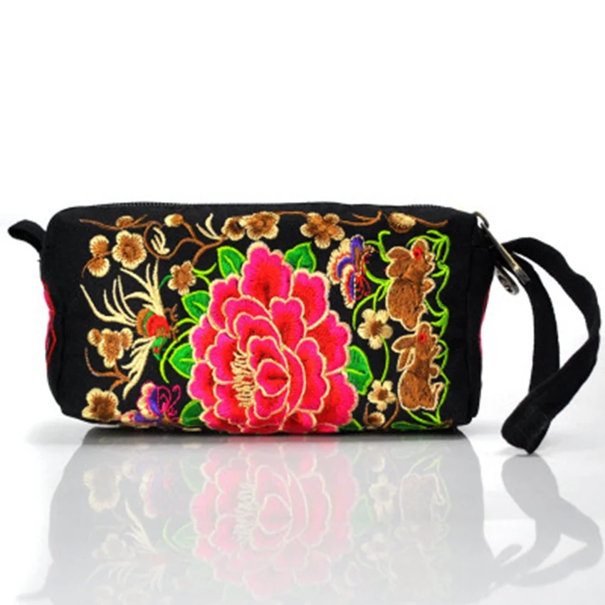 

Japanese and Korean style hand-embroidered bag new feature canvas embroidery portable ladies handbag