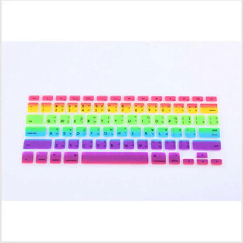 

Rainbow Thai Letters Keyboard Film protector for Macbook Air Pro Retina 13 15 17 Laptop Skin Covers for Mac book 13 15 Gel case